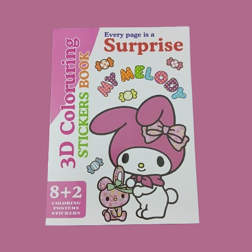 image 3D Coloruring Stickers Book