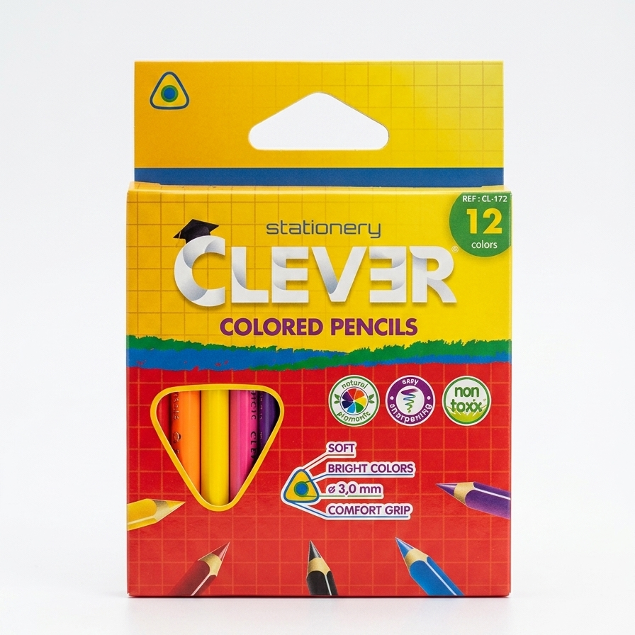 image Clever Colored Pencils 12 Colors