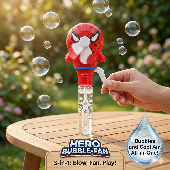 image Ventilateur Spiderman+ Bulles