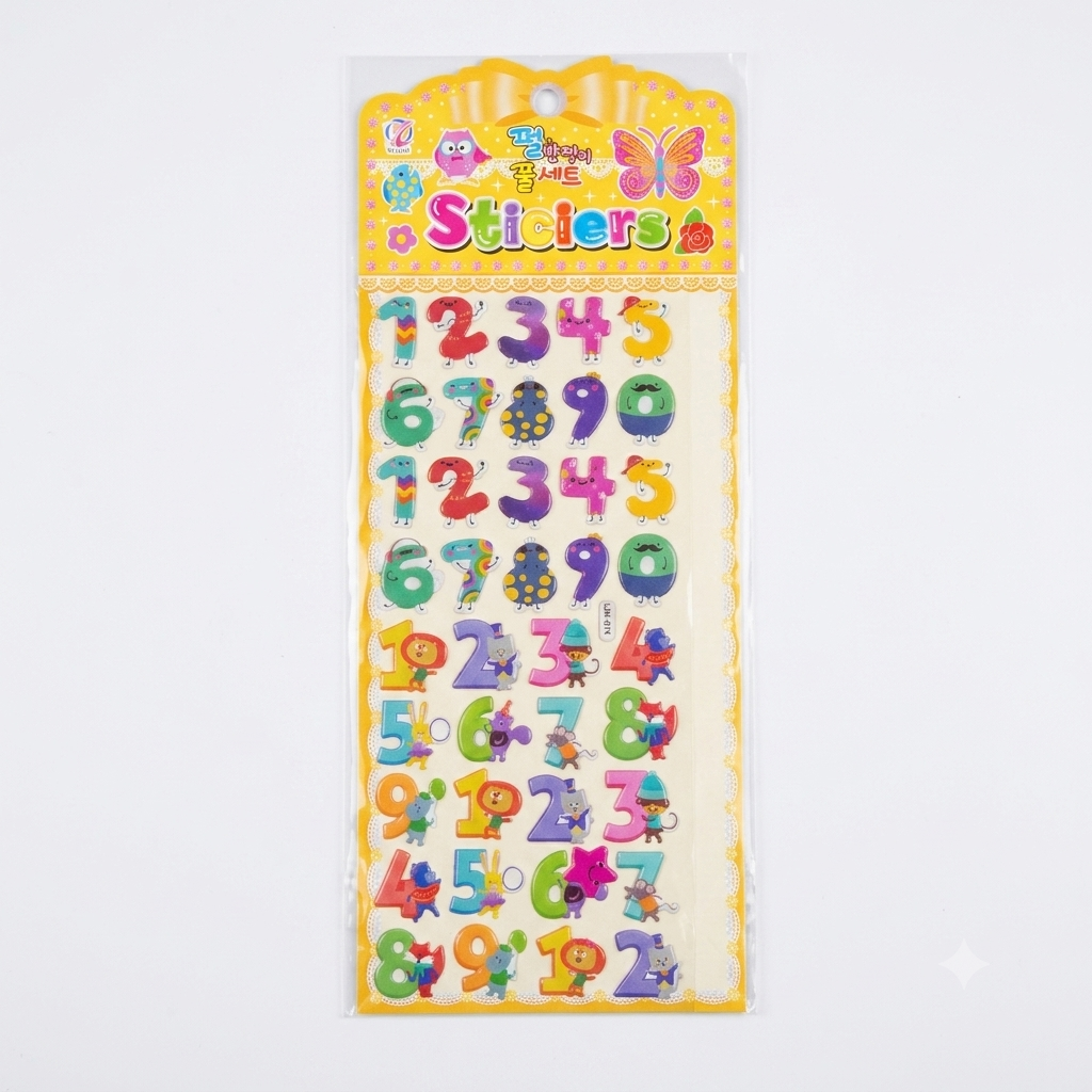 image Yilin Numbers  Stickers
