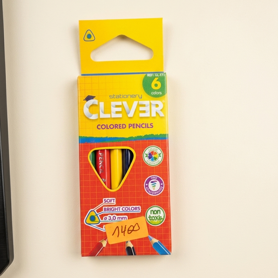 image Clever Colored Pencils 6 Colors
