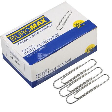 image Silver Paper Clips 50Pcs Buro Max