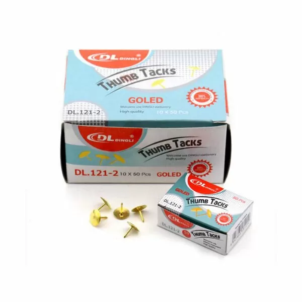 image Golden Thumb Tack Buro Max 50 Pcs