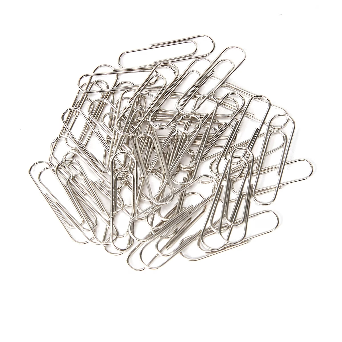 Image Silver Paper Clips 50Pcs Buro Max 28Mm