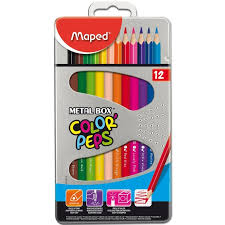 image Maped Color Peps Metal Box 12 Color Pencils
