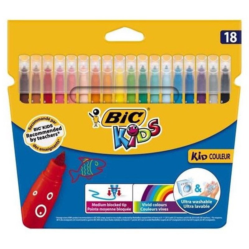 image Pack De 18 Feutres Couleur Bic