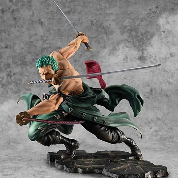 Image Figurine - One Piece - Roronoa Zoro - 18 Cm - Plastique - Résine - Décoration Intérieure